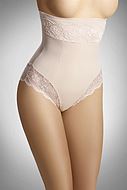 Shapewear panty cincher, waist and belly control, anti-slip silicone band